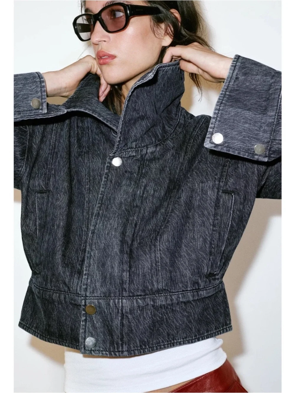 NWT Zara Z1975 Cropped Denim Jacket - Picture 10 of 15